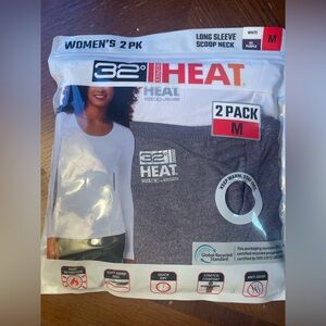 32• Heat 2 pack Medium women’s Long Sleeve  Scoop Neck. New in package